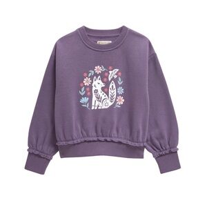 Tucker + Tate Purple Sweatshirt with Fox and Floral Design